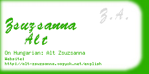 zsuzsanna alt business card